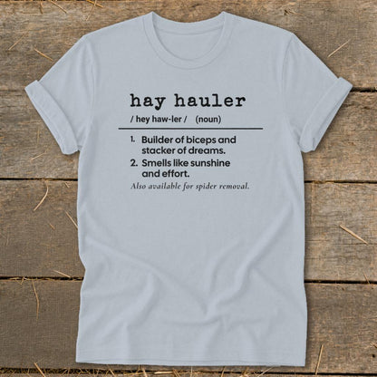 Hay Hauler Definition Softstyle Tee - Light Blue