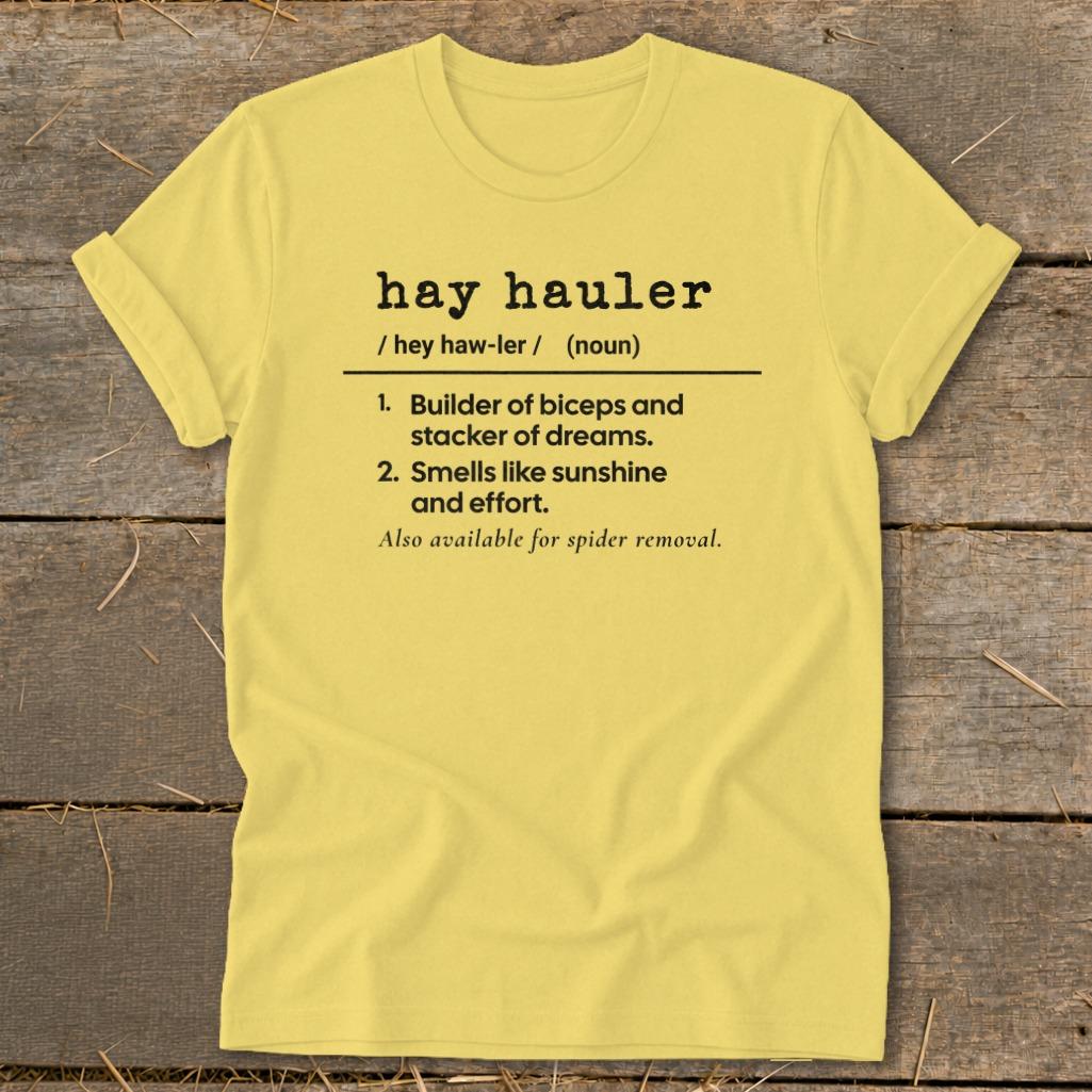 Hay Hauler Definition Softstyle Tee - Maize Yellow