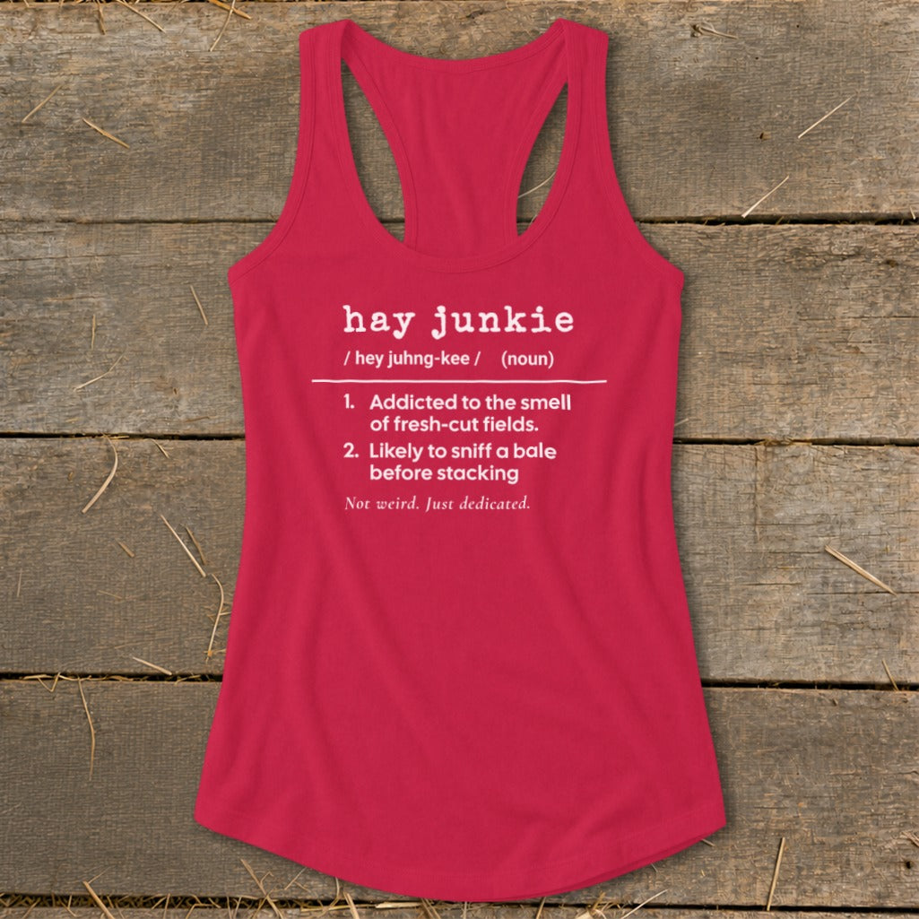 Hay Junkie Definition Racerback Tank