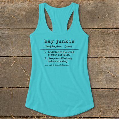 Hay Junkie Definition Racerback Tank