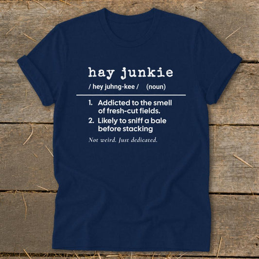 Hay Junkie Definition Softstyle Tee - Navy