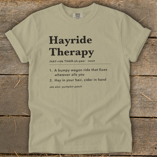 Hayride Therapy Definition Signature Tee