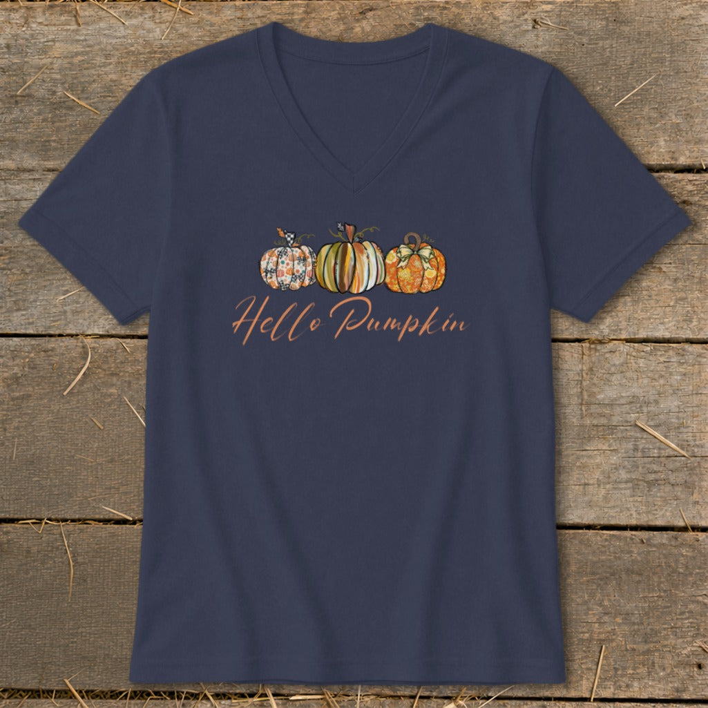Hello Pumpkin V-neck