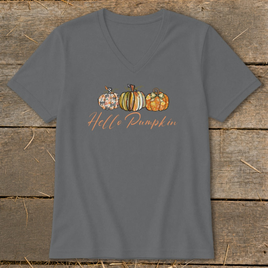Hello Pumpkin V-neck
