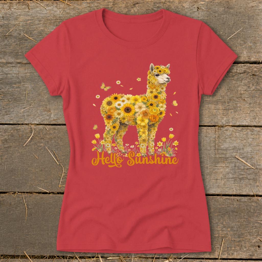 Hello Sunshine Alpaca Ladies Tee