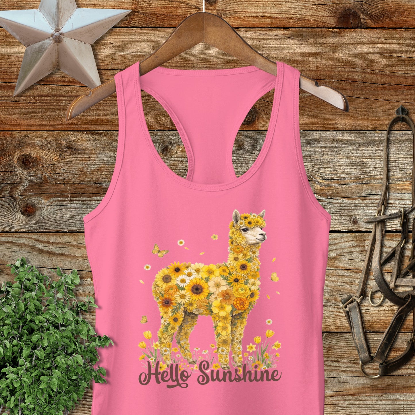 Hello Sunshine Alpaca Racerback Tank
