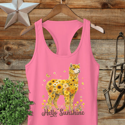 Hello Sunshine Alpaca Racerback Tank
