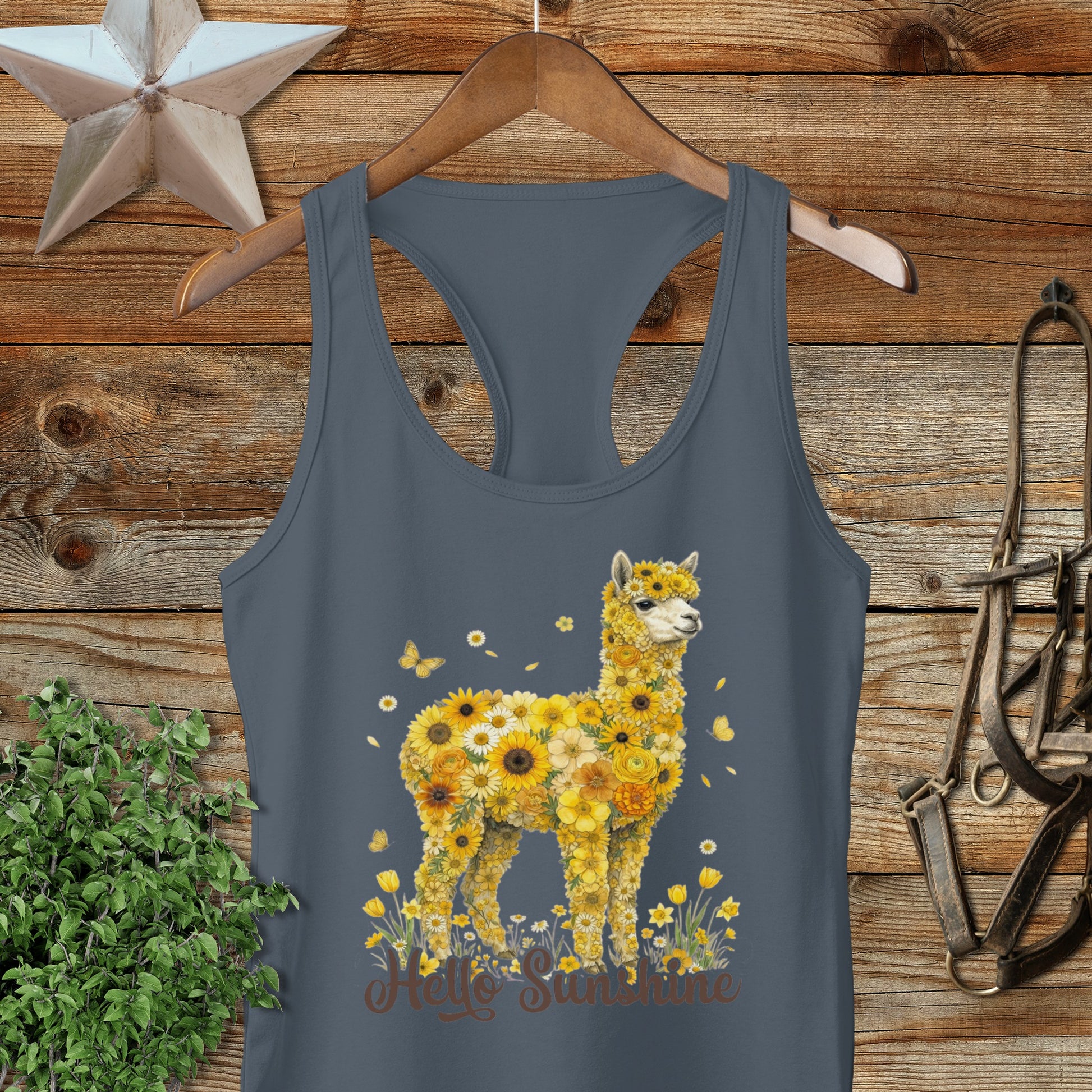 Hello Sunshine Alpaca Racerback Tank