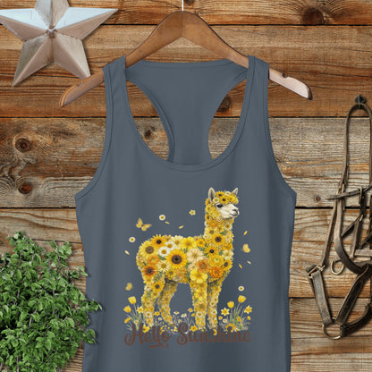 Hello Sunshine Alpaca Racerback Tank