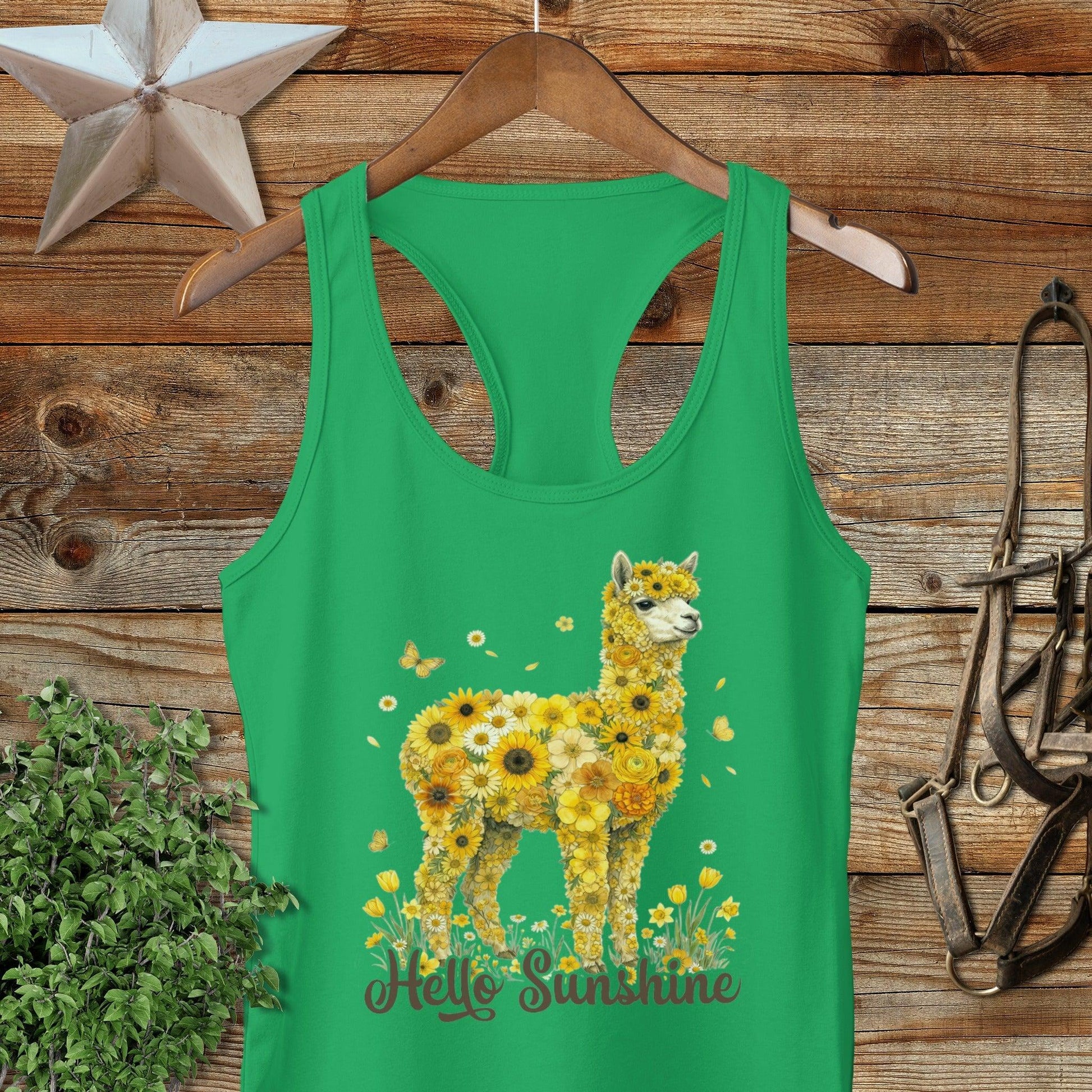 Hello Sunshine Alpaca Racerback Tank