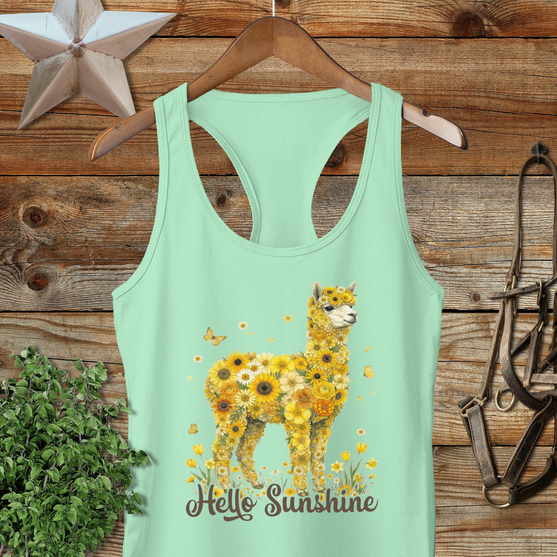 Hello Sunshine Alpaca Racerback Tank