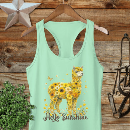 Hello Sunshine Alpaca Racerback Tank