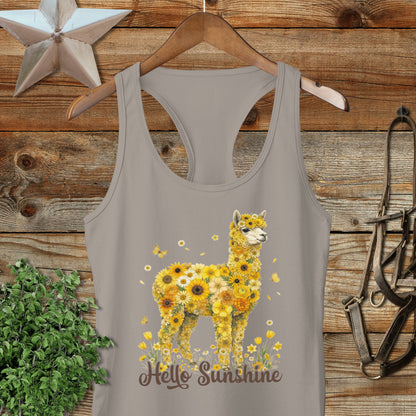 Hello Sunshine Alpaca Racerback Tank