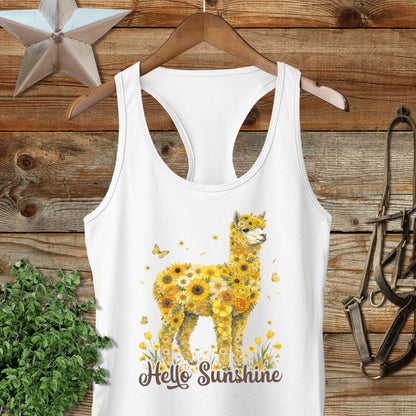 Hello Sunshine Alpaca Racerback Tank