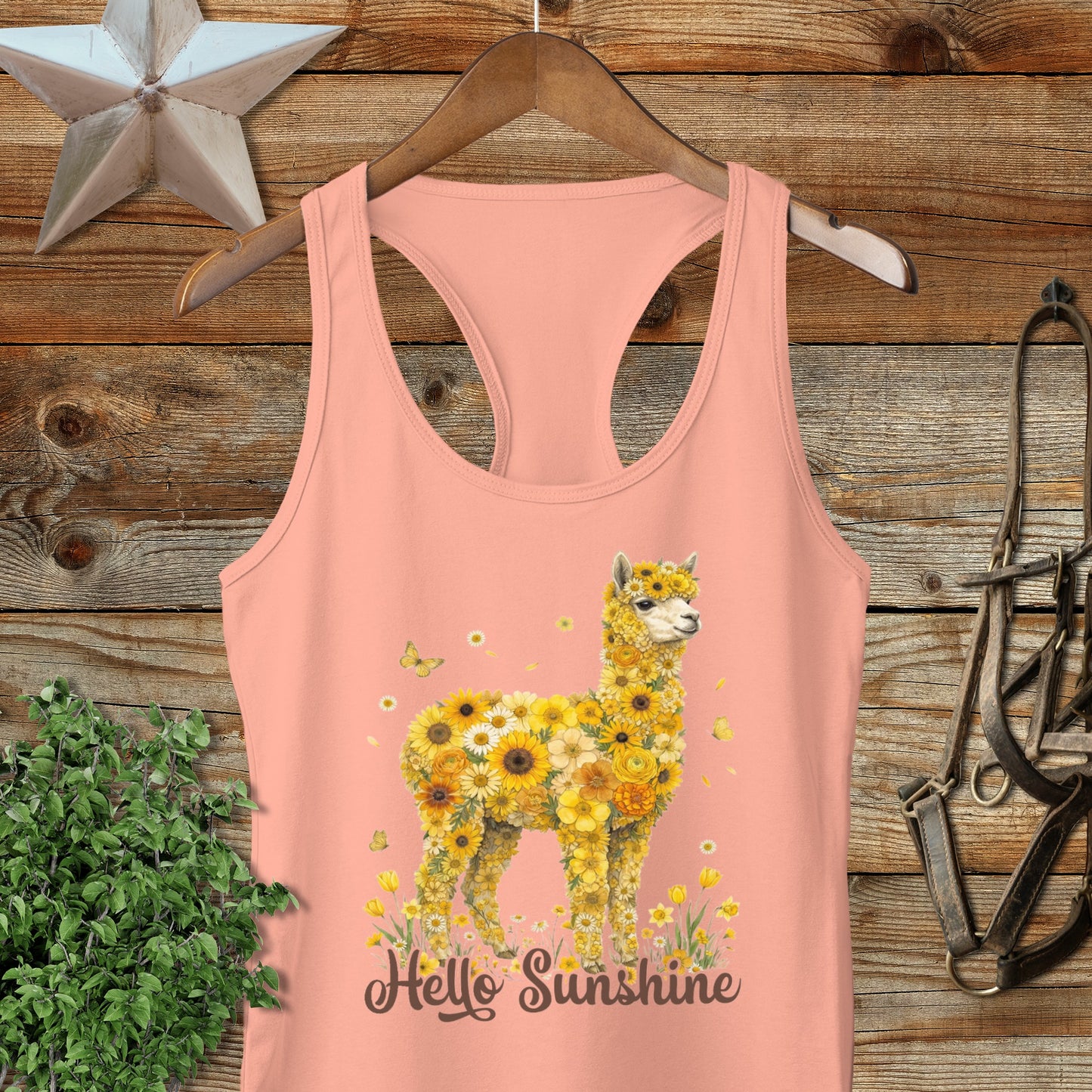 Hello Sunshine Alpaca Racerback Tank