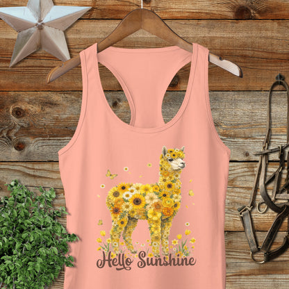 Hello Sunshine Alpaca Racerback Tank