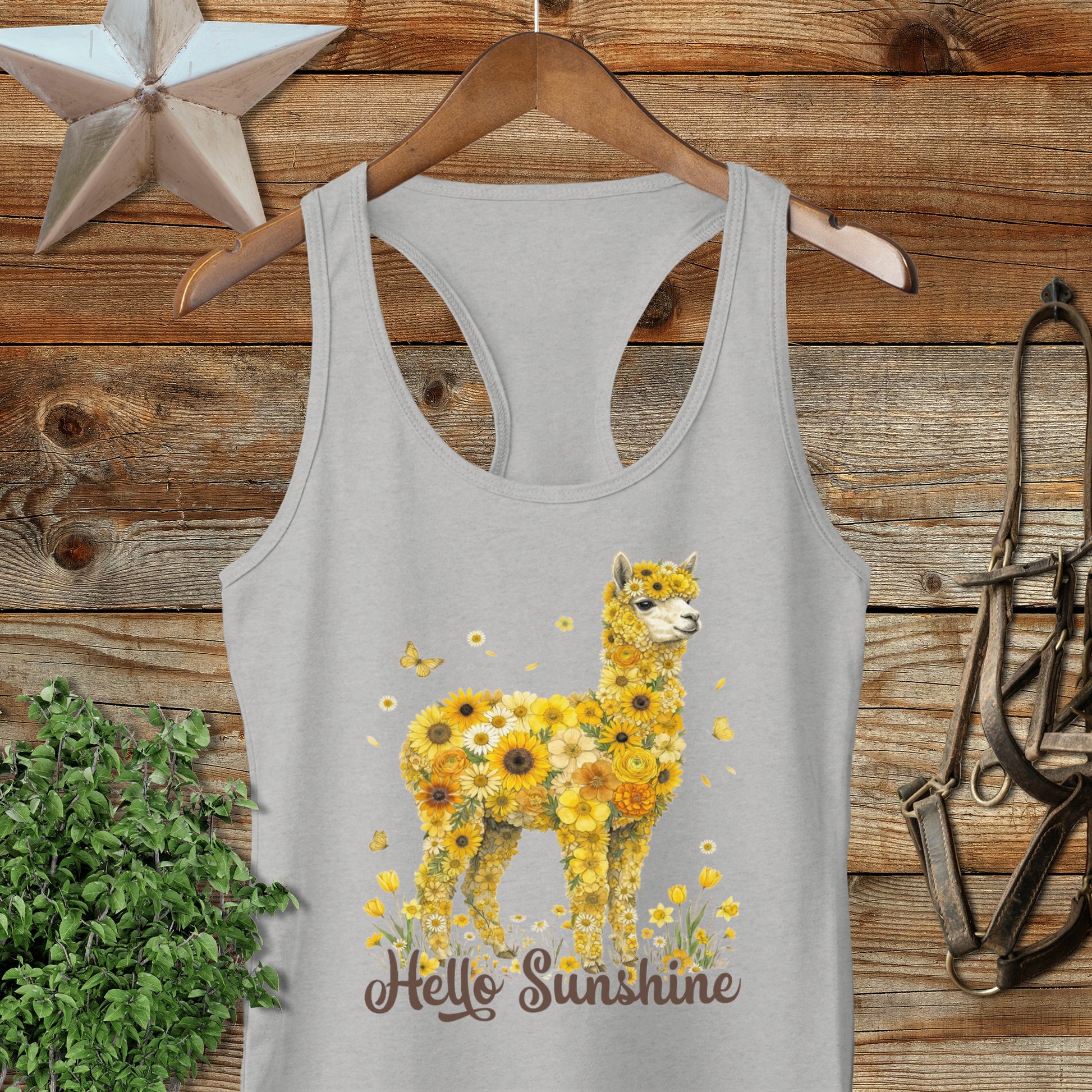Hello Sunshine Alpaca Racerback Tank
