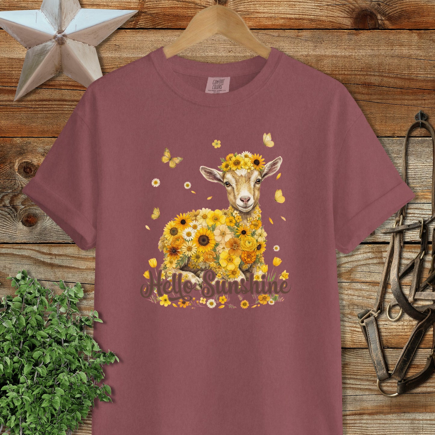 Hello Sunshine Baby Goat Signature Tee