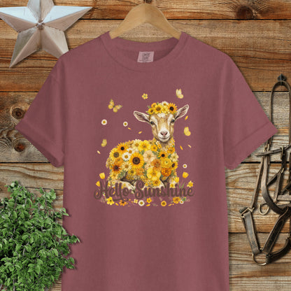 Hello Sunshine Baby Goat Signature Tee