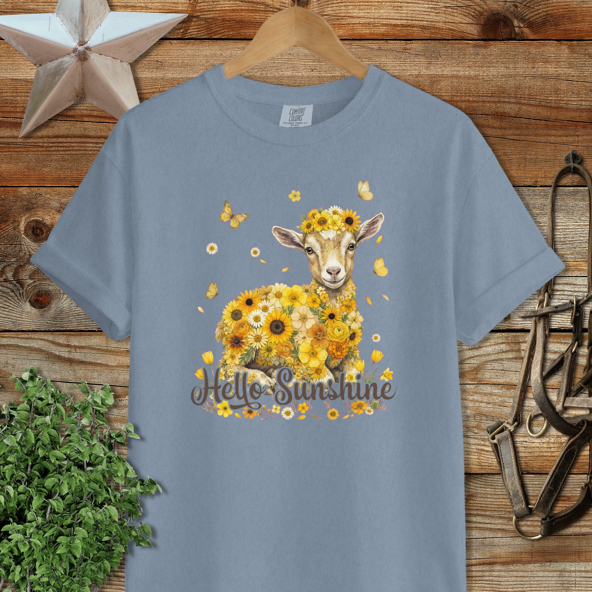 Hello Sunshine Baby Goat Signature Tee
