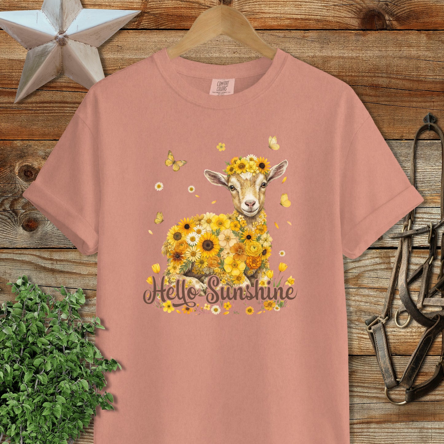 Hello Sunshine Baby Goat Signature Tee