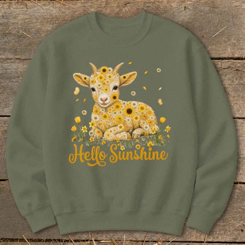 Hello Sunshine Baby Goat Sweatshirt