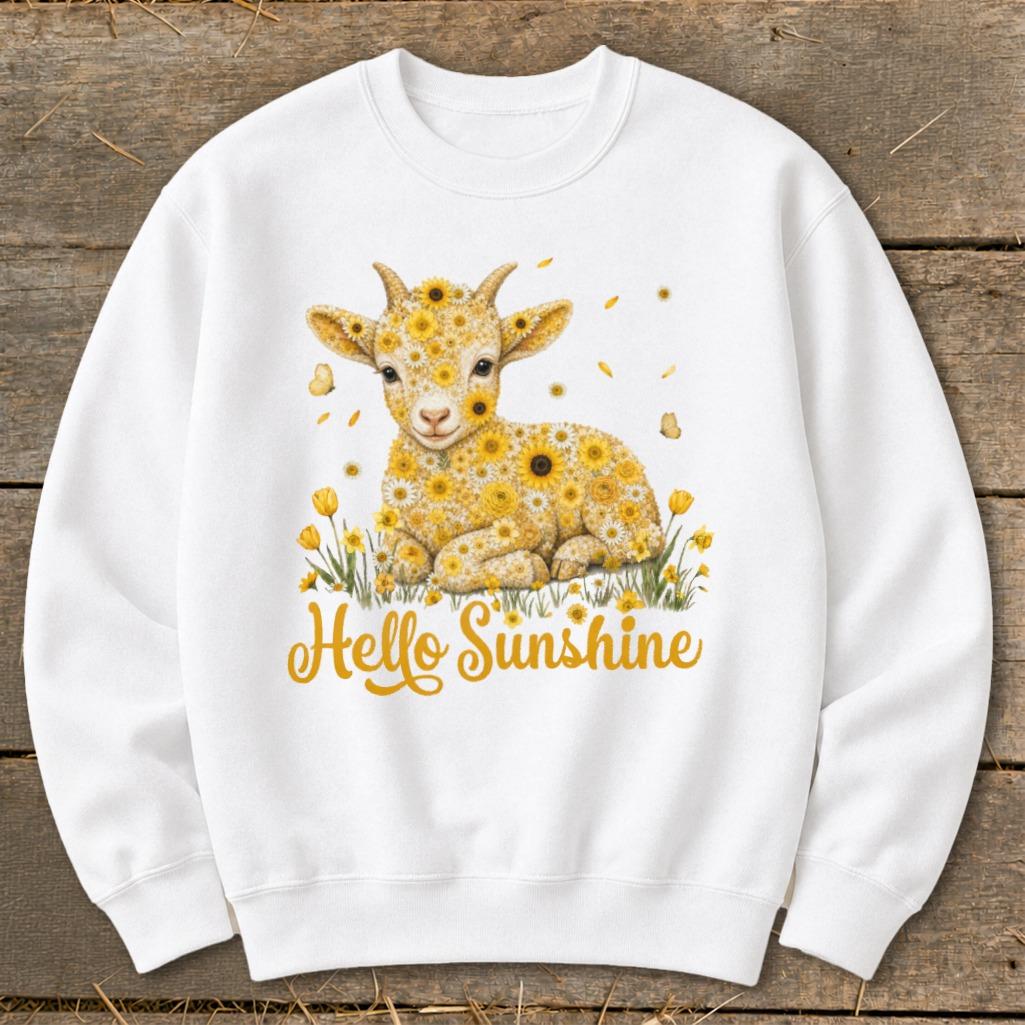 Hello Sunshine Baby Goat Sweatshirt