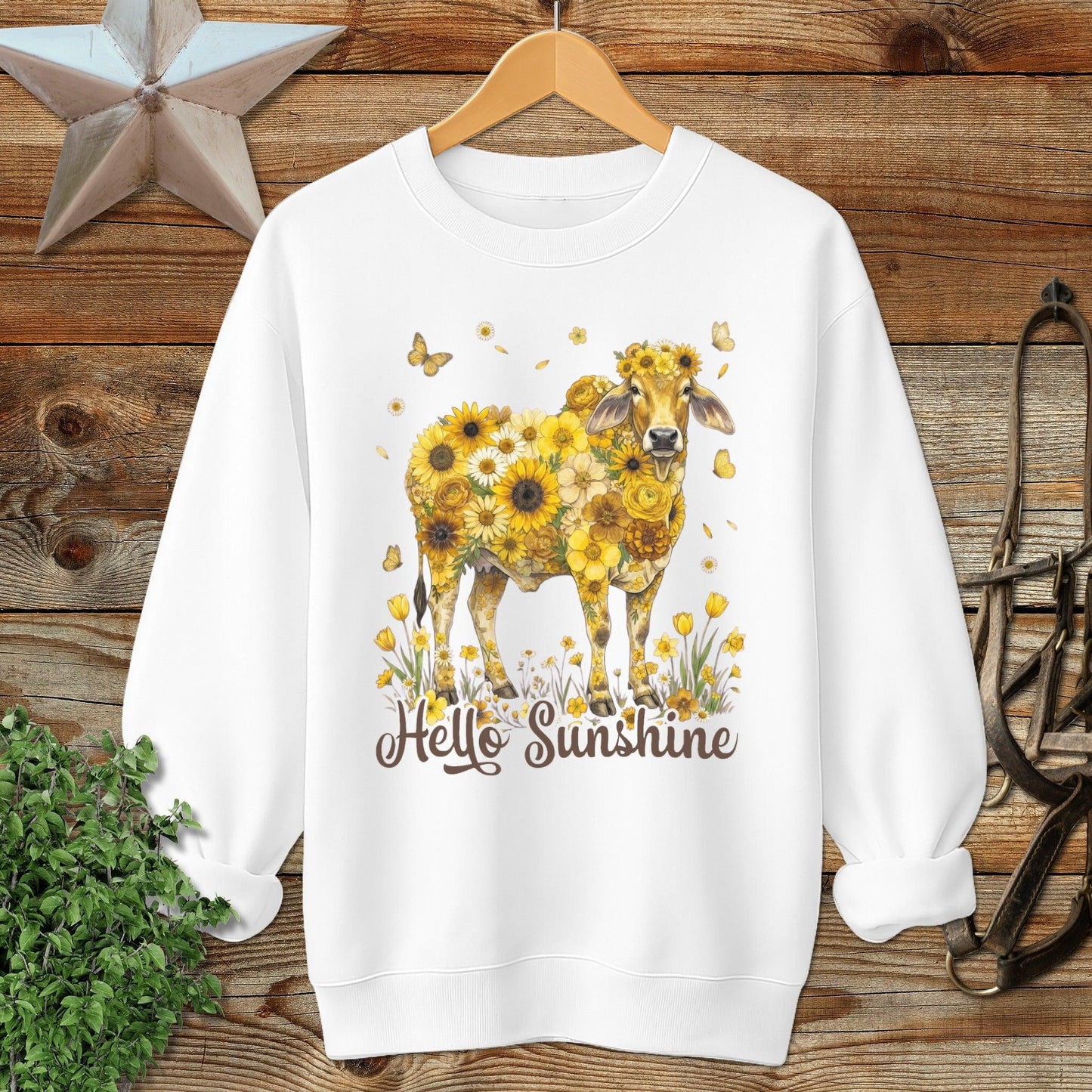 Hello Sunshine Brahma Cow Sweatshirt