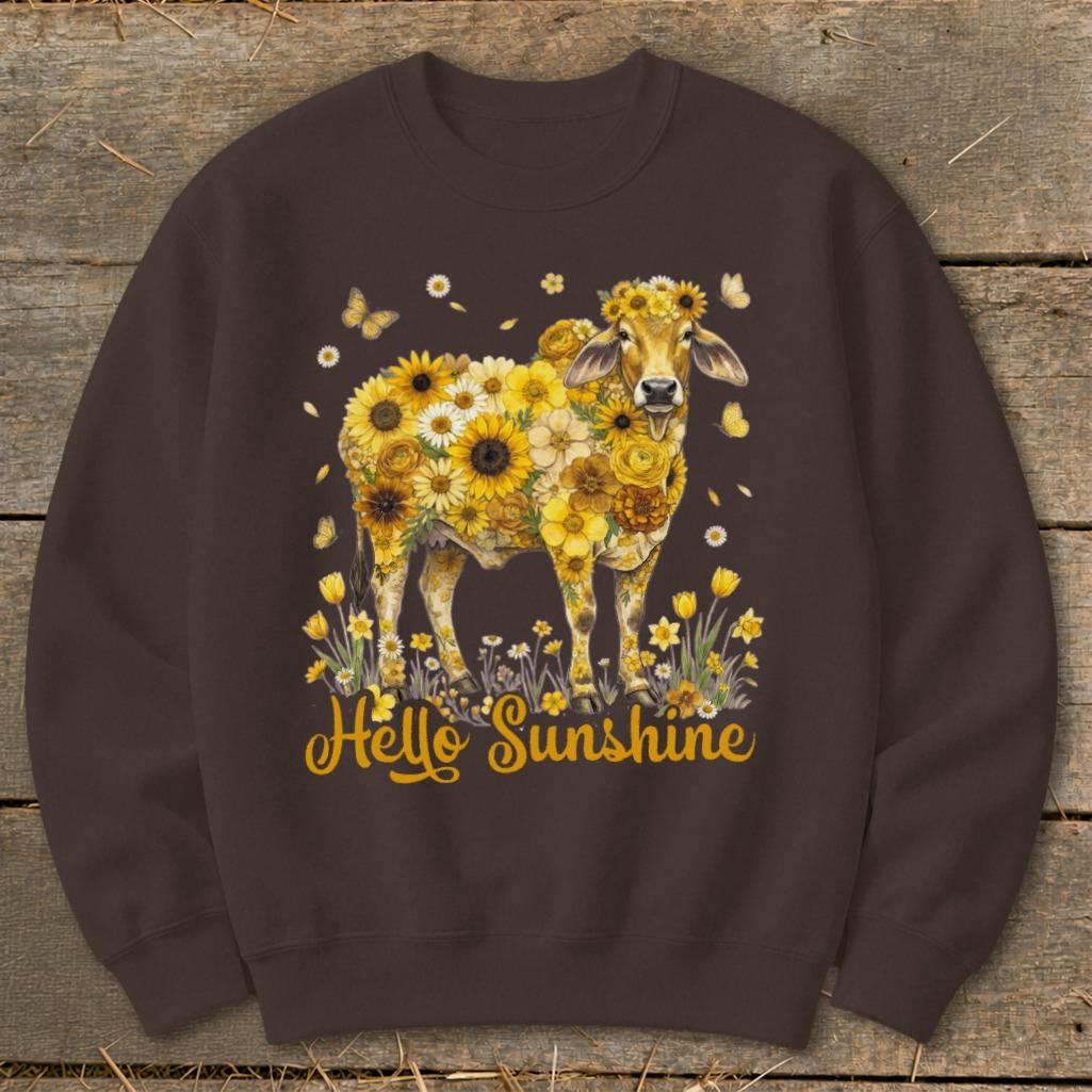 Hello Sunshine Brahma Cow Sweatshirt