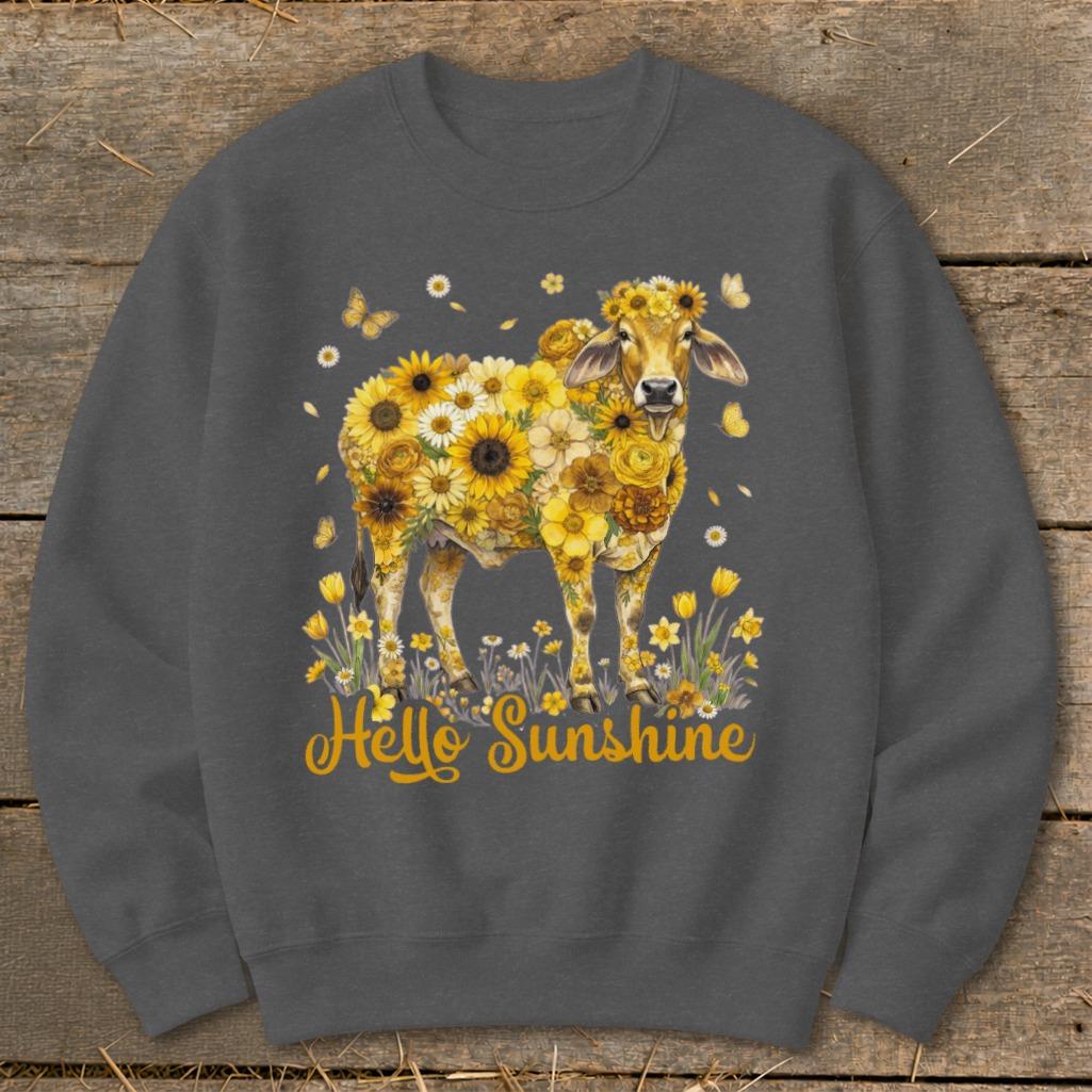 Hello Sunshine Brahma Cow Sweatshirt