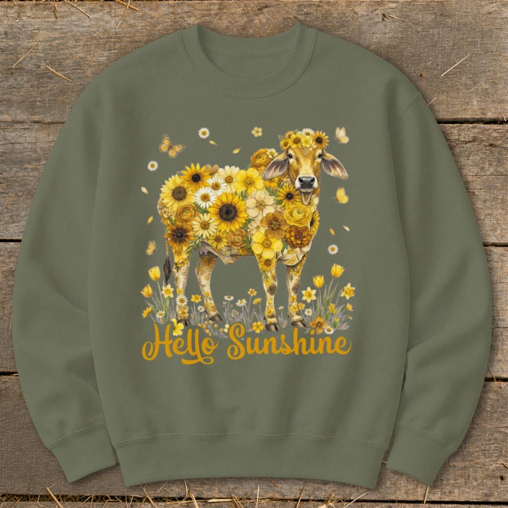 Hello Sunshine Brahma Cow Sweatshirt