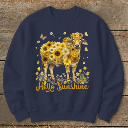 Hello Sunshine Brahma Cow Sweatshirt