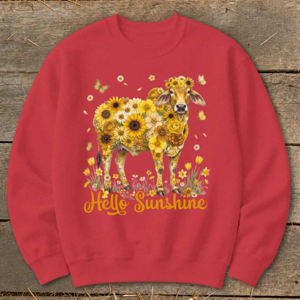 Hello Sunshine Brahma Cow Sweatshirt