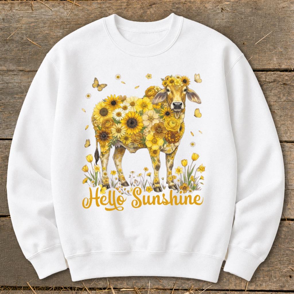 Hello Sunshine Brahma Cow Sweatshirt