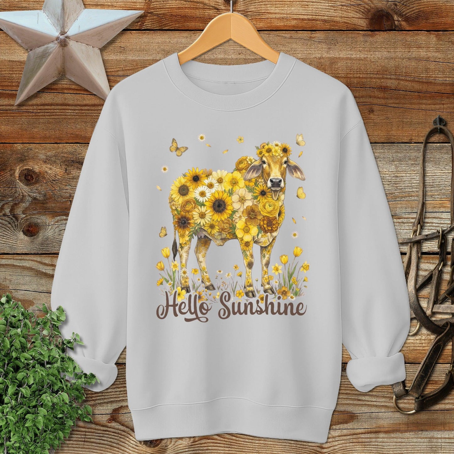 Hello Sunshine Brahma Cow Sweatshirt