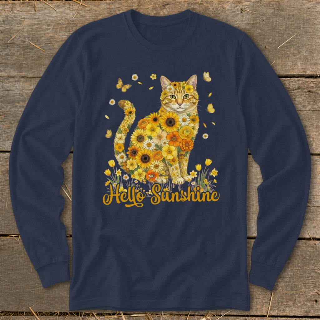 Hello Sunshine Cat Long Sleeve Tee