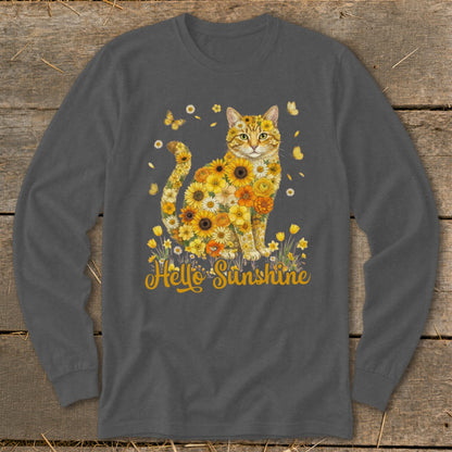 Hello Sunshine Cat Long Sleeve Tee
