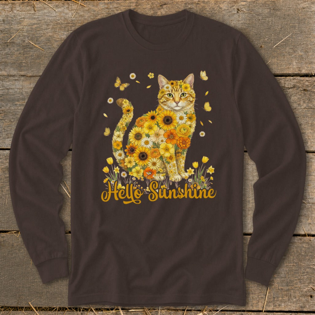 Hello Sunshine Cat Long Sleeve Tee