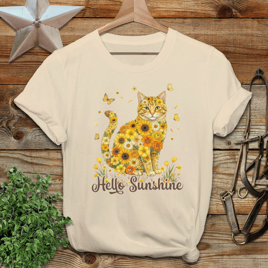 Hello Sunshine Cat Softstyle Tee