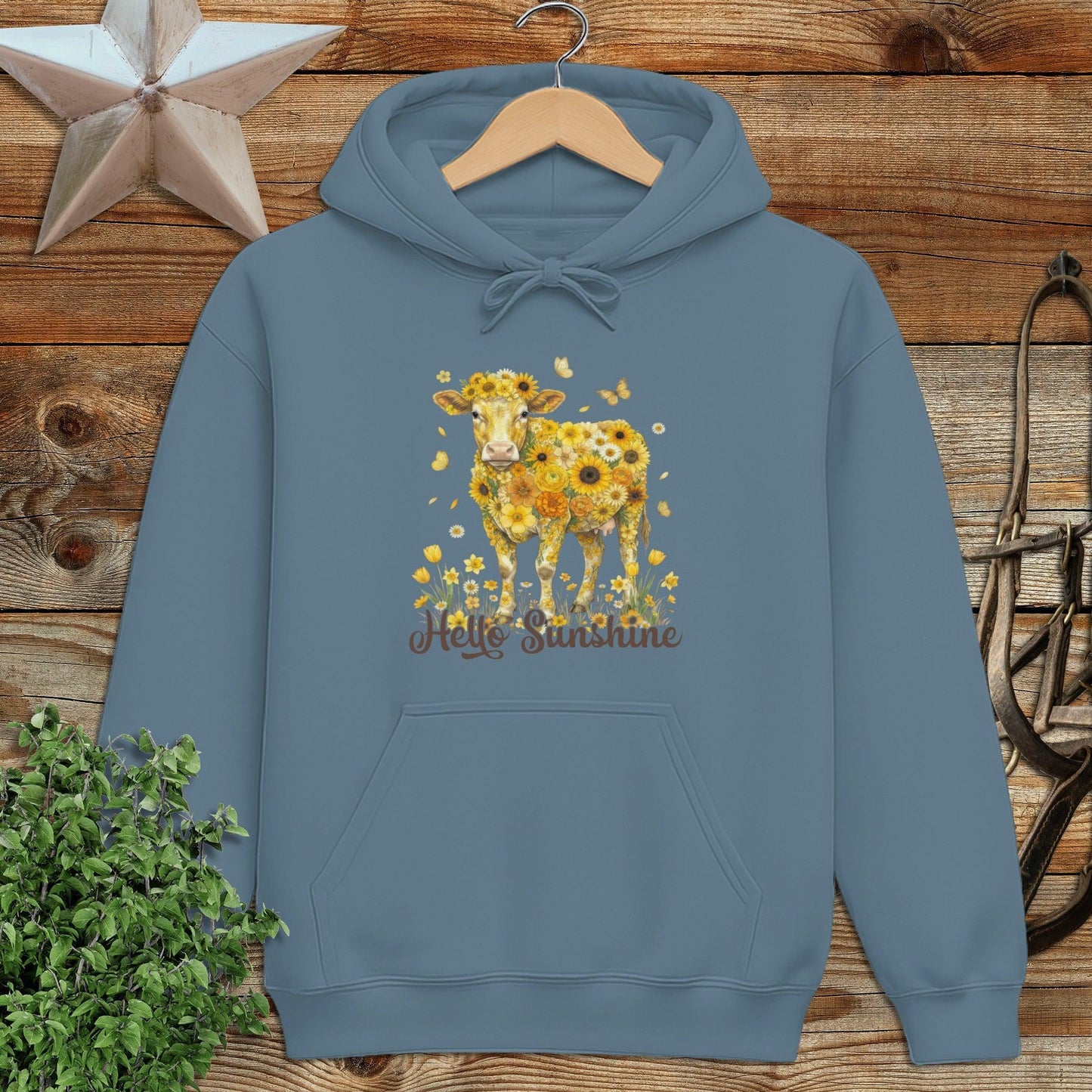 Hello Sunshine Cow Hoodie