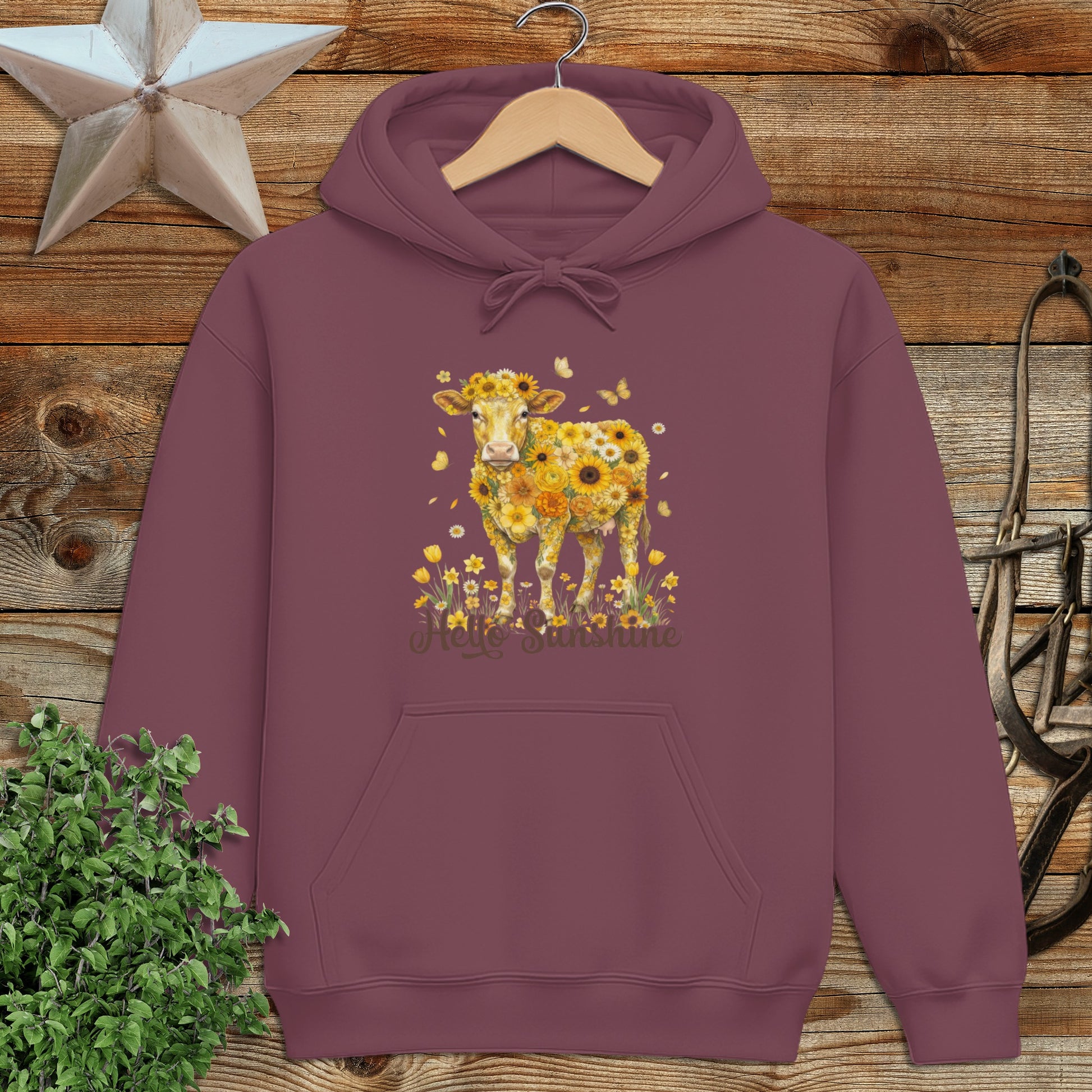 Hello Sunshine Cow Hoodie