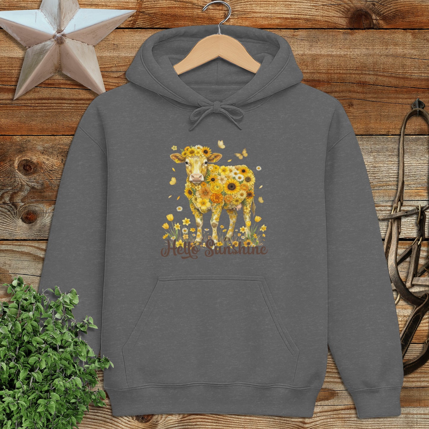 Hello Sunshine Cow Hoodie