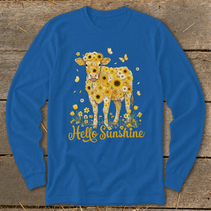 Hello Sunshine Cow Long Sleeve Tee