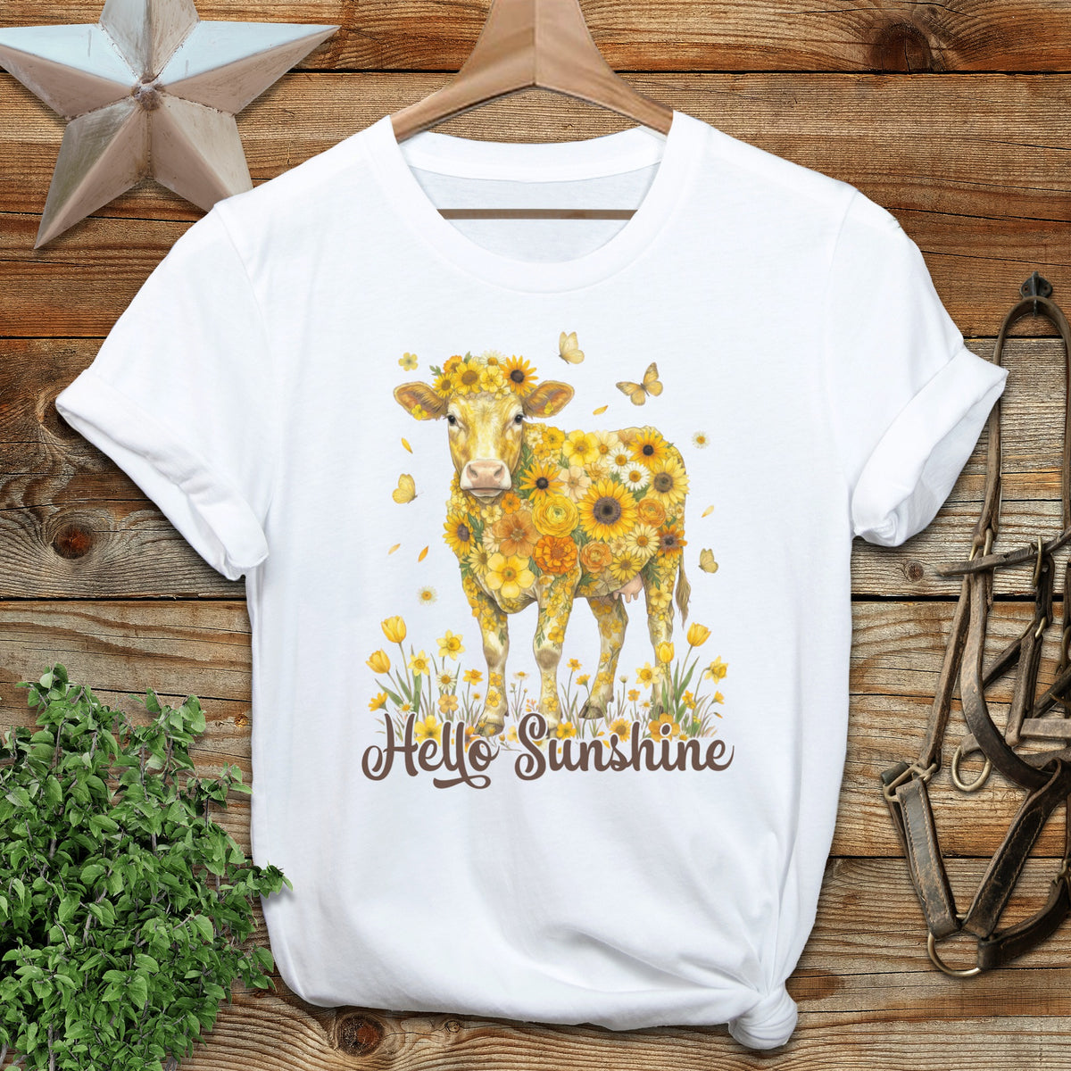 Hello Sunshine Cow Softstyle Tee