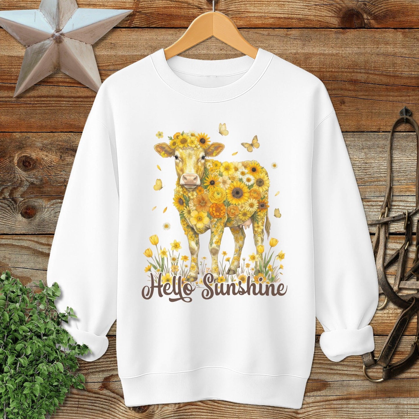 Hello Sunshine Cow Sweatshirt