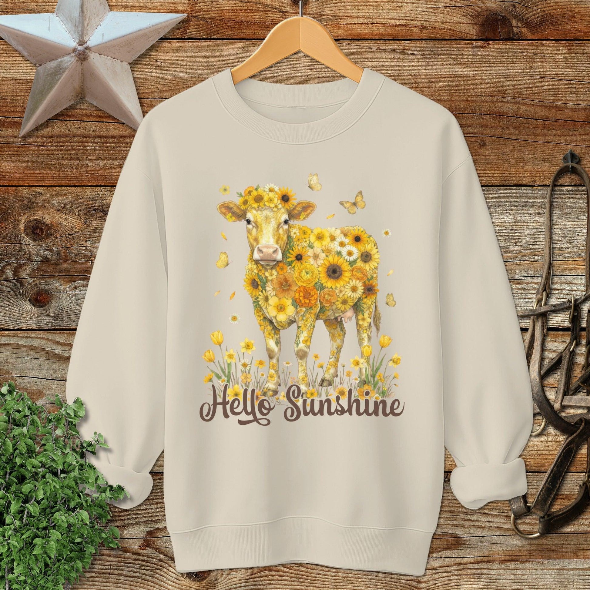 Hello Sunshine Cow Sweatshirt