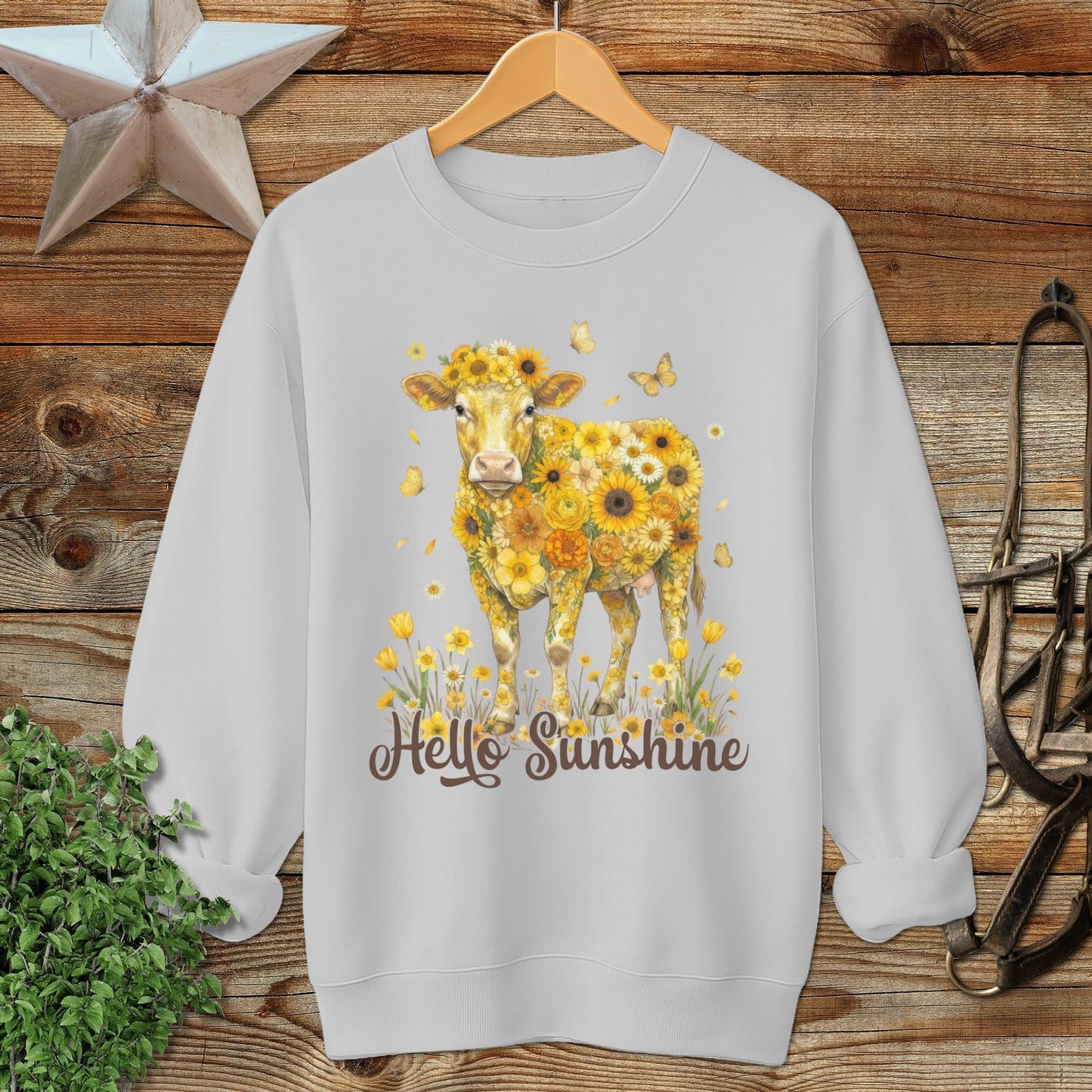 Hello Sunshine Cow Sweatshirt