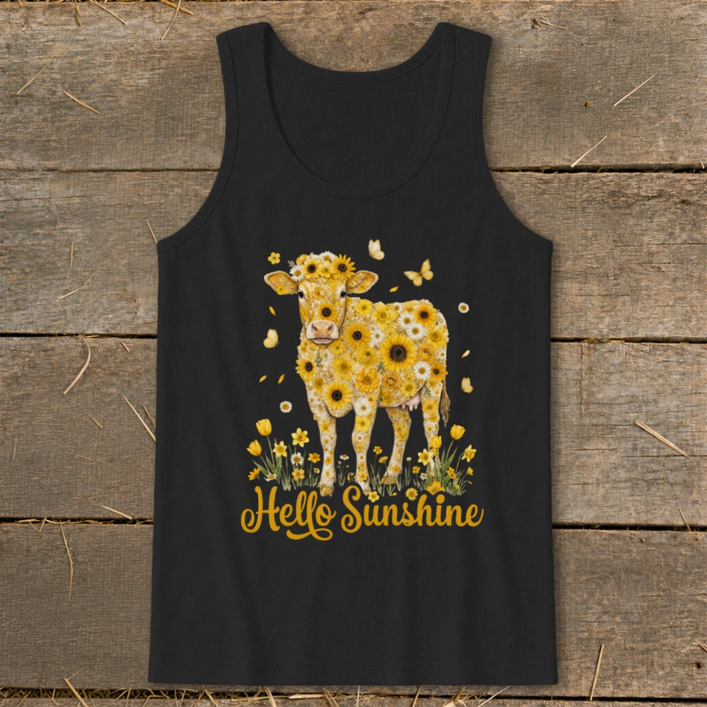 Hello Sunshine Cow Tank Top