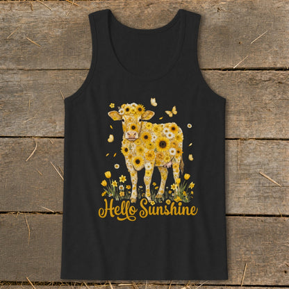 Hello Sunshine Cow Tank Top