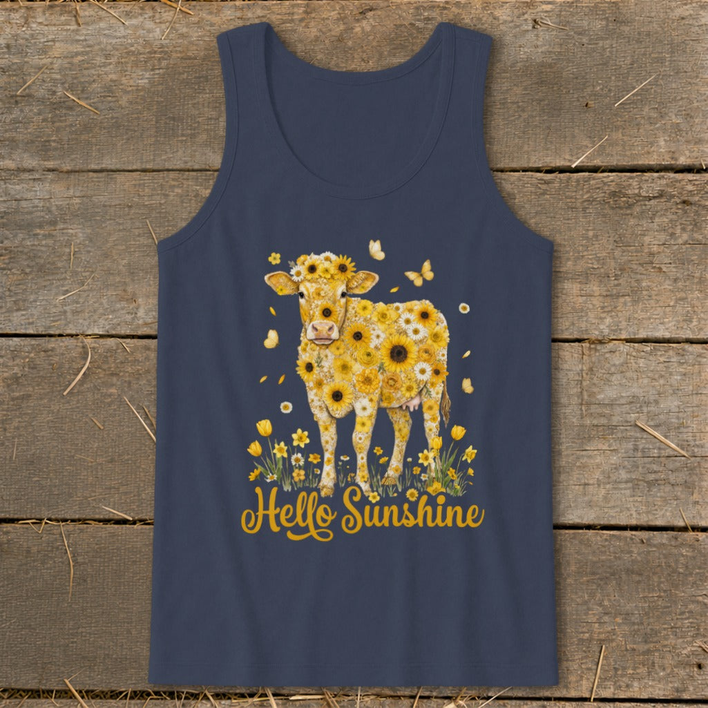 Hello Sunshine Cow Tank Top